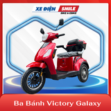 Xe ba bánh điện Victory Galaxy màu đỏ đô, xe ba bánh điện cho người già