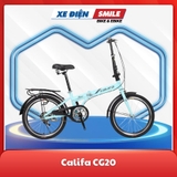 xe đạp gấp Califa CG20 màu xanh