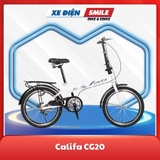xe đạp gấp Califa CG20 màu trắng