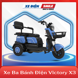 Xe ba bánh điện victory x3 màu xanh dương