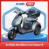 Xe 3 bánh điện Lixi R màu xám lông chuột