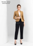 Áo vest nữ tay lỡ màu vàng