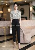 Sơ mi tay lỡ hoạ tiết sang chảnh