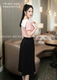 Áo thun nữ kẻ cách điệu 2 màu cực xinh