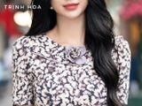 Đầm công sở hoa nhí mùa hè cao cấp 2 màu