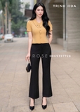 Dáng áo croptop cộc tay cho nàng công sở 2 màu