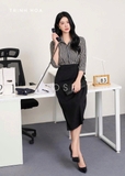 Áo sơ mi nữ hoạ tiết kẻ trẻ trung, sang chảnh