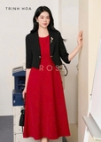 Áo vest nữ dáng lửng khoác ngoài váy 3 màu