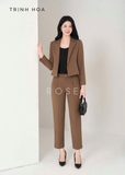 Set 🔥quần áo vest nữ dáng ngắn trẻ trung 2 màu hot 🔥
