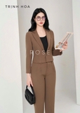 Set 🔥quần áo vest nữ dáng ngắn trẻ trung 2 màu hot 🔥
