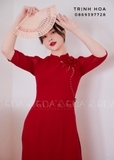 Mẫu áo dài đỏ đẹp và sang trọng