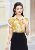 Áo sơ mi nữ cộc tay cổ đức công sở mùa hè 3 màu