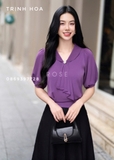 Áo sơ mi nữ lụa 3 màu tay lỡ kiểu dáng suông, bo đai mặc buông