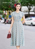 Đầm liền hoa nhí cao cấp 3 màu