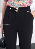 Quần baggy nữ màu đen cao cấp