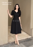 Đầm nữ màu đen dáng xoè sang chảnh