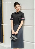 Áo sơ mi croptop công sở nữ tay ngắn 2 màu trắng và đen