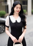 Áo công sở nữ cộc tay mặc buông 2 màu