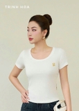 Áo len tăm cộc tay cổ tròn dáng ôm nhiều màu