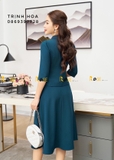Set bộ nữ công sở cao cấp màu xanh