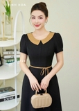 Đầm dáng xoè màu đen đẹp cao cấp