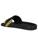 Versace LA GRECA CHAIN PRINT Slides - Black