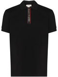 Alexander McQueen logo-tape short-sleeve polo shirt