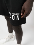 Dsquared2 logo-print track shorts - black