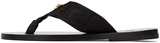 Black Greca Flip Flop Sandals