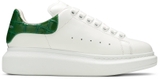 Giày Alexander McQueen Wmns Oversized Sneaker 'White Chrome Green'