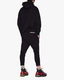 DSQUARED2 BLACK SWEATPANTS WITH DROPPED CROTCH