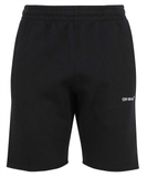 Off-White OMCI006C99FLE001 DIAG HELVETICA Shorts - Black