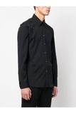 ALEXANDER MCQUEEN Embossed Harness Shirt Black