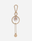 Metal keychain with branded pearl