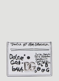 Dolce & Gabbana Scribble Logo Card Holder in White