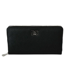 DOLCE & GABBANA Men's Black Dauphine Leather Continental Clutch Wallet