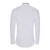 Neil Barrett White Tuxedo Grosgrain Collar Detail Shirt