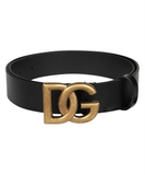 Dolce & Gabbana LOGO BUCKLE Belt - Black