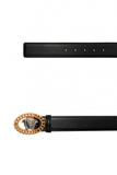 VERSACE BLACK BELT WITH DECORATIVE BUCKLE