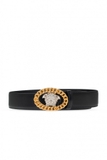 VERSACE BLACK BELT WITH DECORATIVE BUCKLE