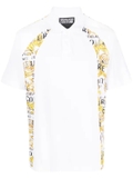 Versace Jeans Couture panelled cotton polo shirt - White