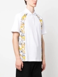 Versace Jeans Couture panelled cotton polo shirt - White