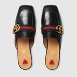 Gucci Leather Slipper Double Women Slipper