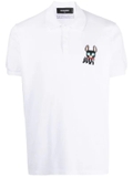 Dsquared2 logo-patch cotton polo shirt - White