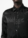 Alexander McQueen Graffiti logo-jacquard shirt