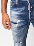 Dsquared2 distressed-effect logo-patch jeans