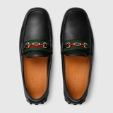 Gucci Driver With Web Leather Black