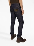 Dolce & Gabbana logo-embroidered slim-fit jeans