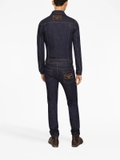 Dolce & Gabbana logo-embroidered slim-fit jeans