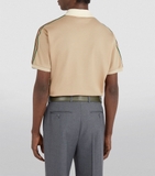 Gucci Web-stripe logo-patch polo shirt